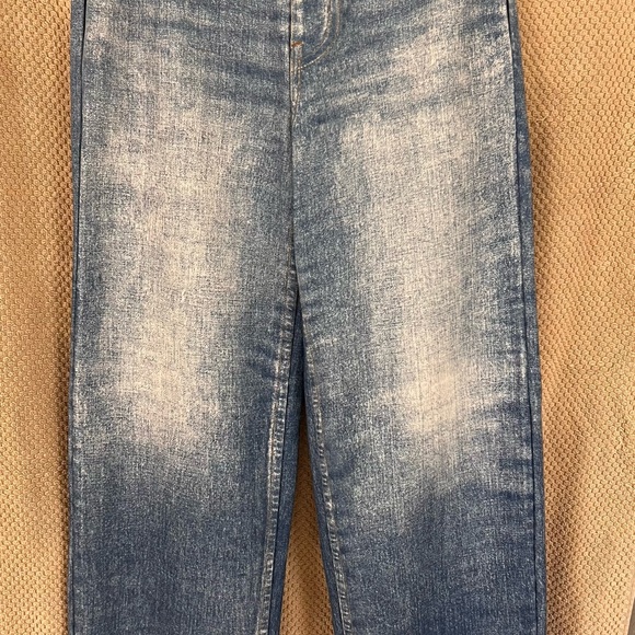 Mila Rosabella Blue Acid Wash viral sweatpants jeans - Picture 2 of 3